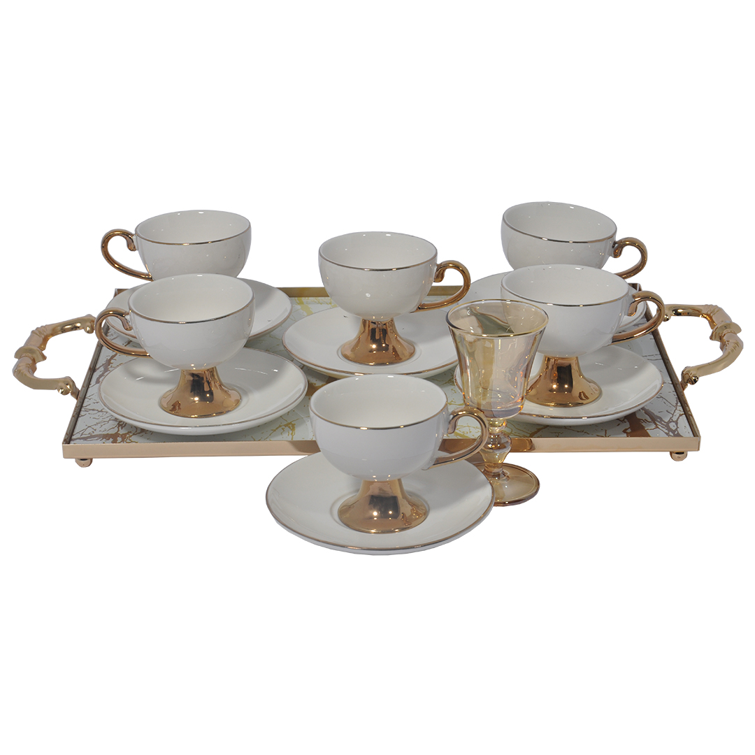 Porselen Ayaklı Kahve Fincanı Takımı 6 Kişilik 01 161.01 TL + KDV