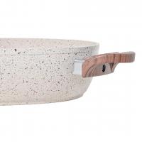 Cena Granit  Basık 24 Cm Tencere Krem