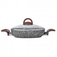 Cena Taş Granit Kapaklı Sahan 22 Cm Gri