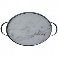 İpek Oval Tepsi Metal 35 Cm