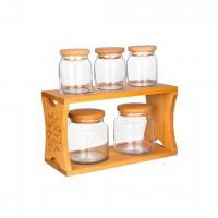 Joy Kitchen Standlı Kavanoz Seti 5 Parça Hitit Motifli