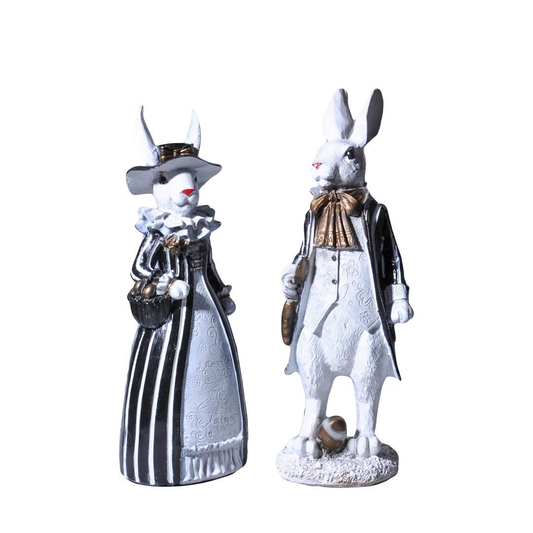 Sembol İkili Tavşan Obje 34 Cm Siyah/Beyaz 338.97 TL + KDV
