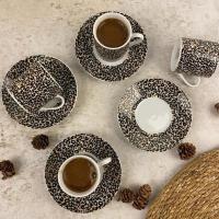 Sembol Kahve Fincanı Leopar Desenli