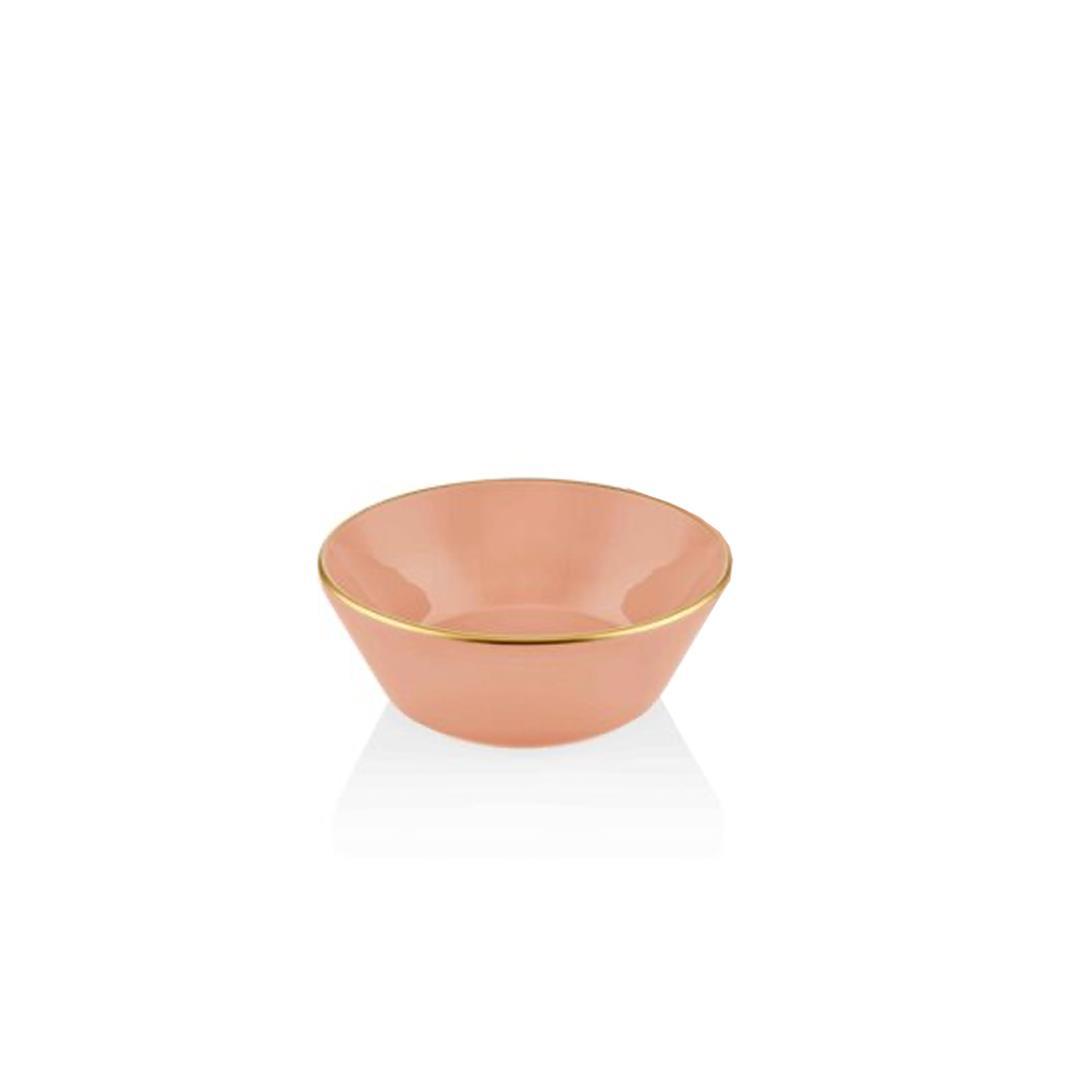 The Mia Çorba Kasesi 13.5 Cm Somon Pembe / Gold ( Tekli ) 16.94 TL + KDV