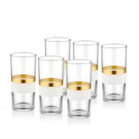 The Mia Snow Rakı Kadehi 6'lı Set Beyaz Gold