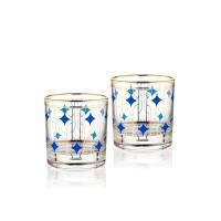 The Mia Viski Bardağı 2 Li Set 300 cc Mavi/Gold