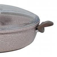 Thermoad Döküm Granit Basık 24 Cm Tencere Vizon