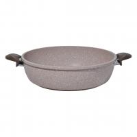 Thermoad Döküm Granit Basık 24 Cm Tencere Vizon