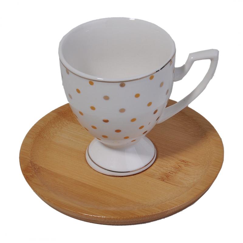 Porselen Kahve Fincanı Bambu Altlıklı 6 Kişilik 105.92 TL + KDV