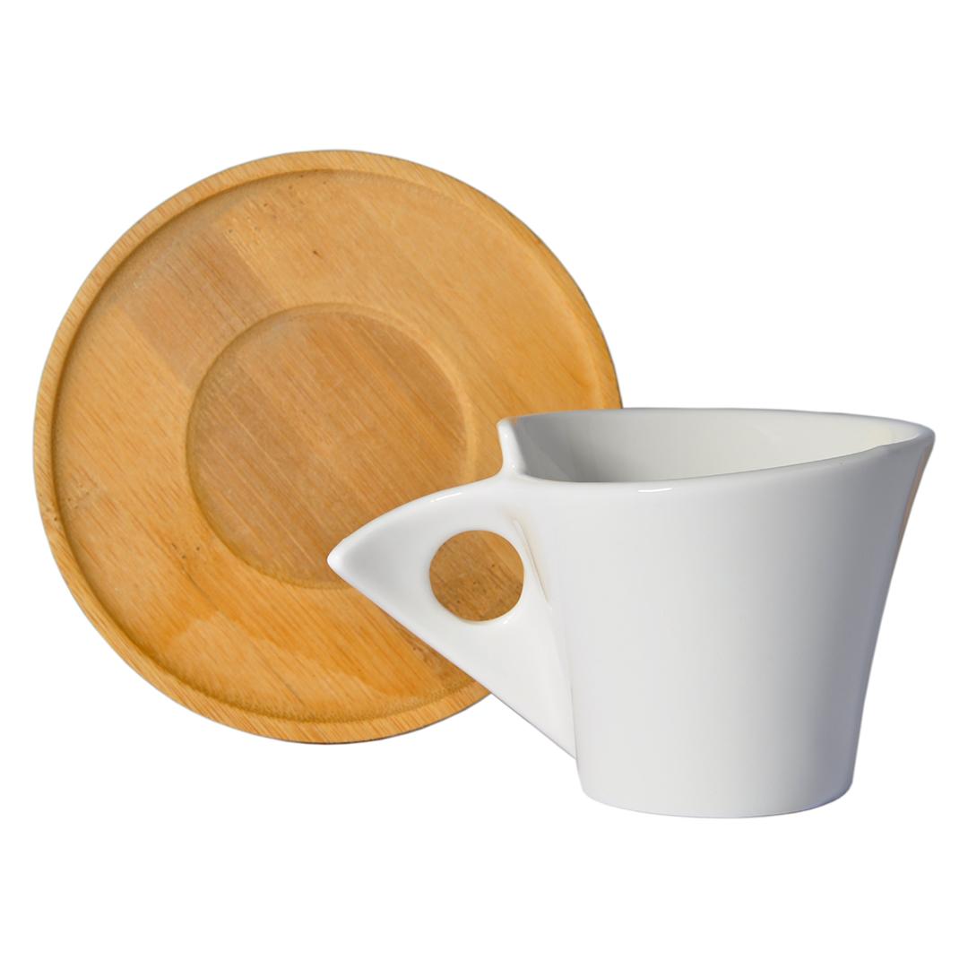 Porselen Kahve Fincanı Bambu Altlıklı 6 Kişilik 76.26 TL + KDV