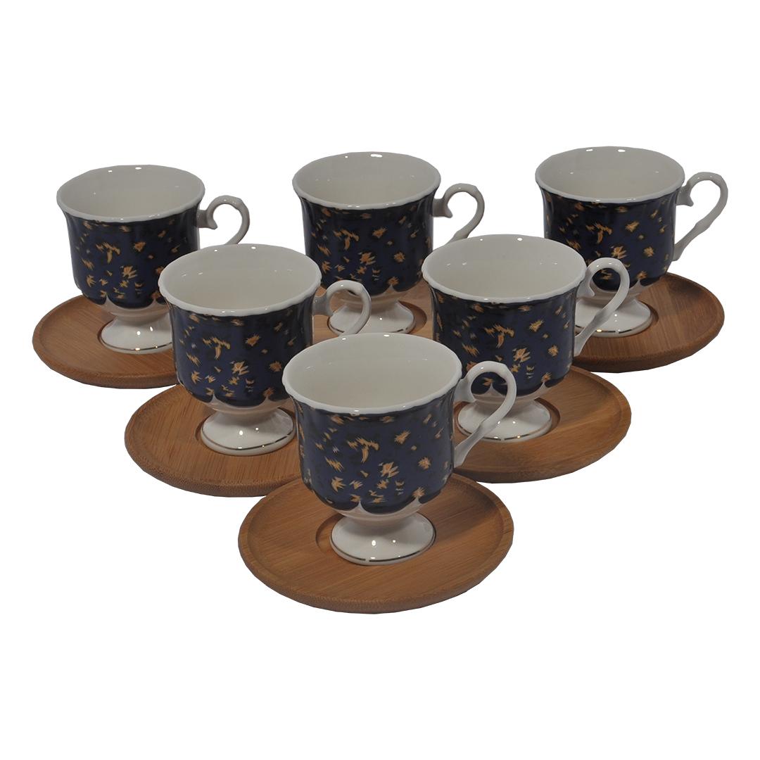 Porselen Kahve Fincanı Bambu Altlıklı 6 Kişilik 105.92 TL + KDV