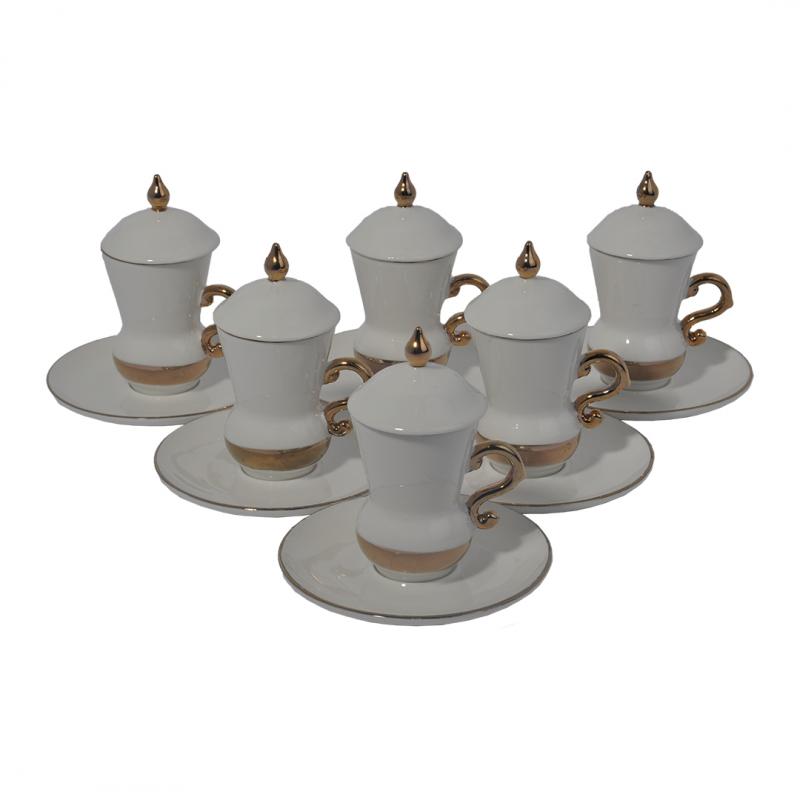 Porselen Kapaklı Kahve Fincanı Takımı 6 Kişilik 01 161.01 TL + KDV