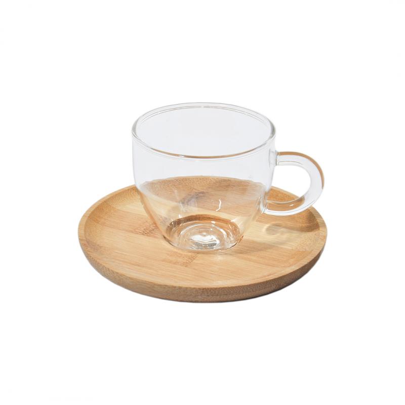 Cam Kahve Fincanı Bambu Fincan Altlığı 6 Kişilik 76.26 TL + KDV