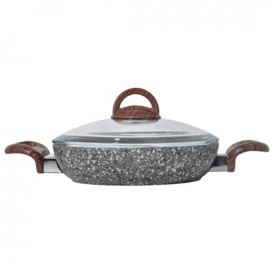 Cena Taş Granit Kapaklı Sahan 22 Cm Gri