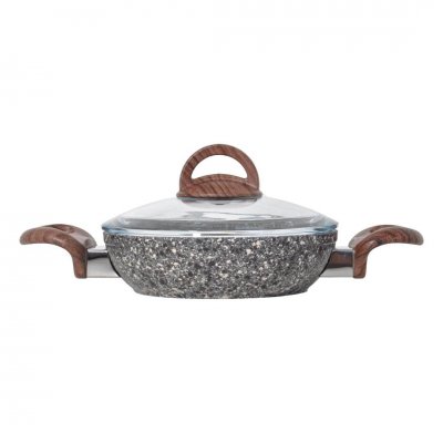 Cena Taş Granit Kapaklı Sahan 18 Cm Gri