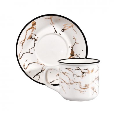 Mermer Desen Nescafe Fincan Seti