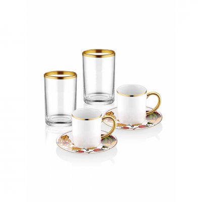 The Mia Dilaila Kahve Fincanı & Kahve Yanı Su Bardağı 2 Kişilik