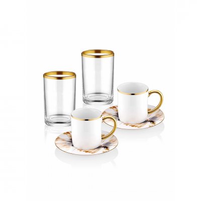 The Mia Dreamy Kahve Fincanı Ve Kahve Yanı Su Bardağı - 2 Kişilik