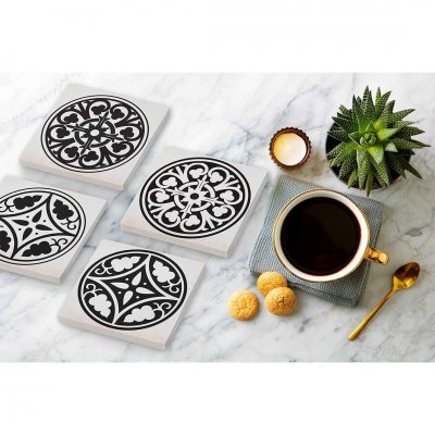 The Mia Taş Bardak Altlığı 4 Lü Set Fresco